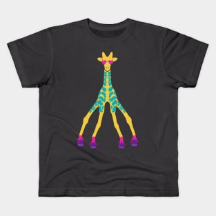 Y2K Giraffe in Sunglasses Kids T-Shirt